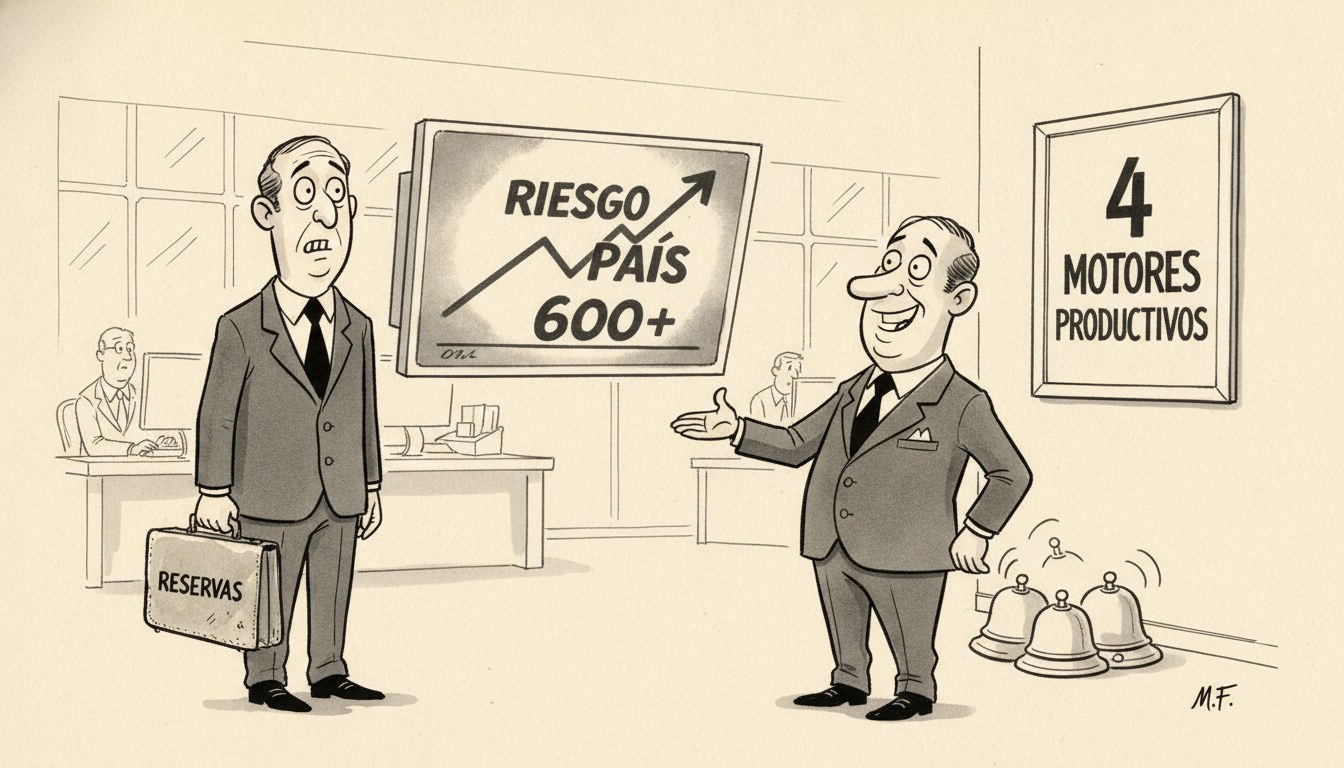 Riesgo país cruza 600 puntos y el dólar escala — la crisis de confianza que el plan