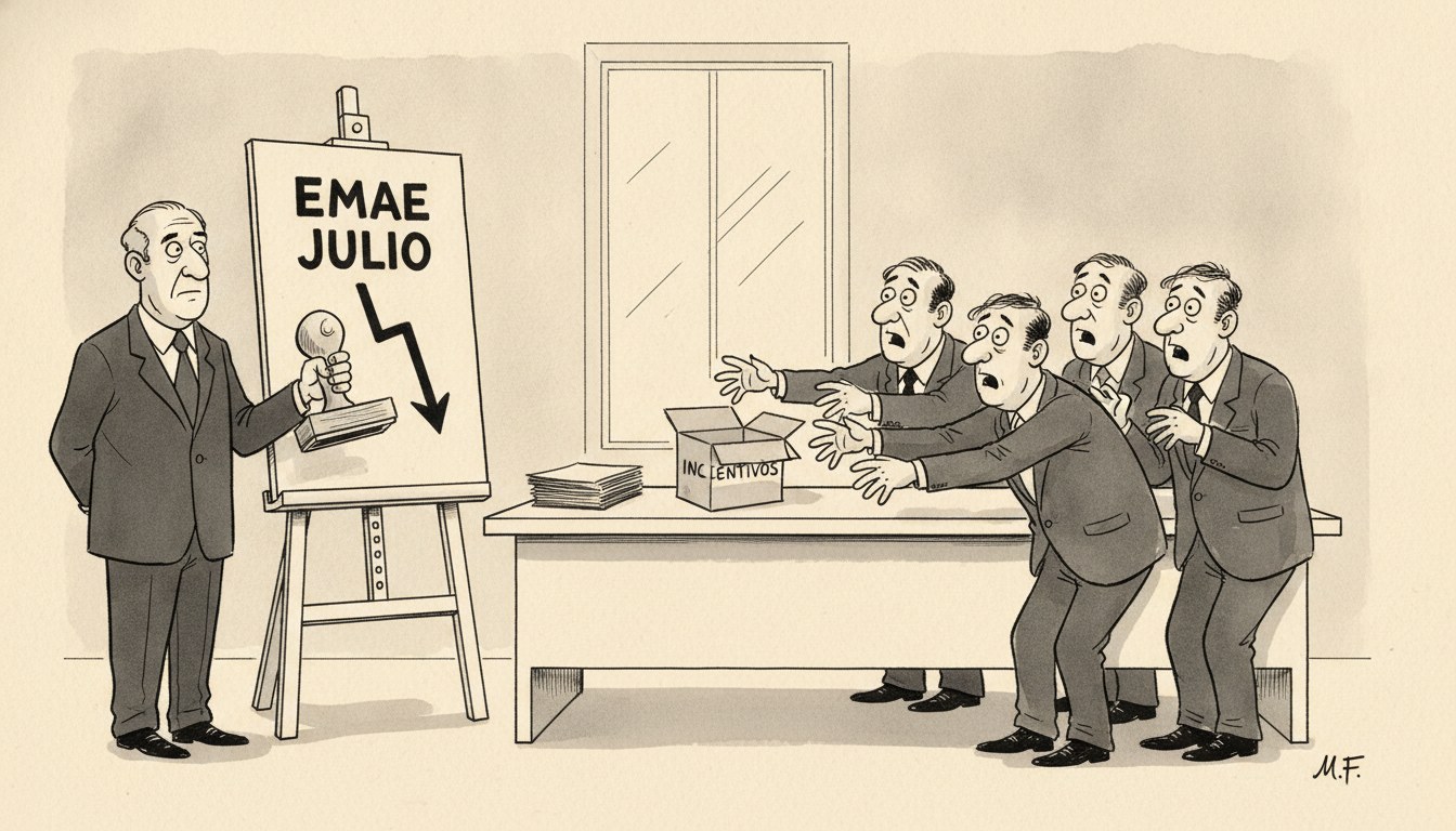 La actividad cae en julio y el dilema vuelve — ajuste fiscal o incentivos estatales