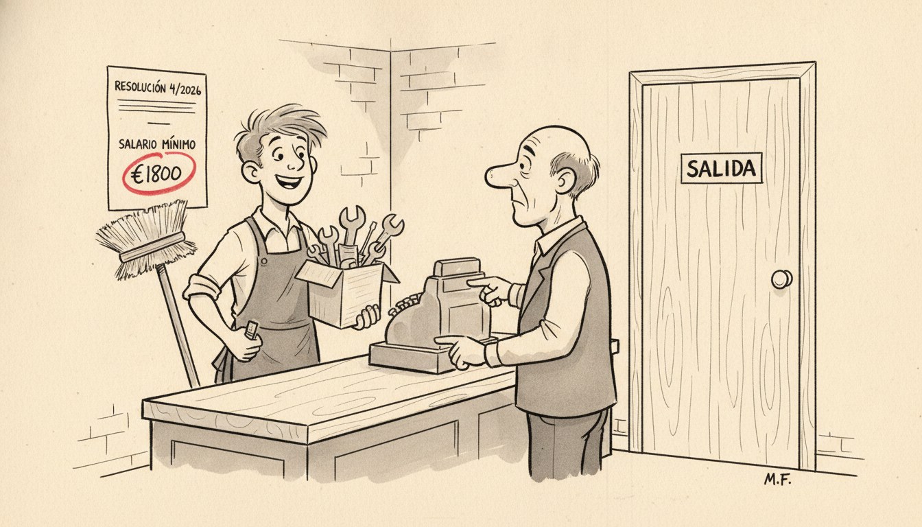 El salario mínimo sube por resolución y no por productividad real